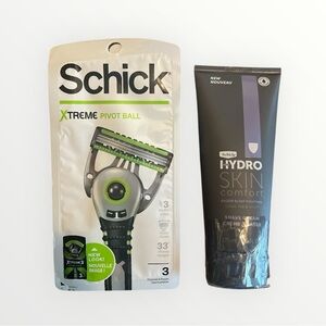 Schick Xtreme Pivot Ball Razor and Hydro Skin Comfort Shave Cream